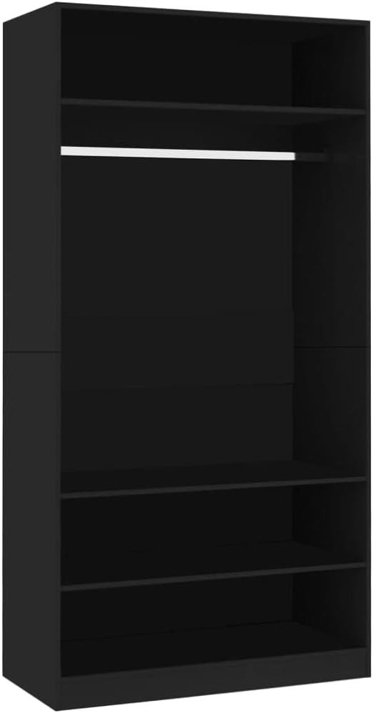 vidaXL '800226' Kleiderschrank Spanplatte, Schwarz 100 × 50 × 200 cm Bild 1
