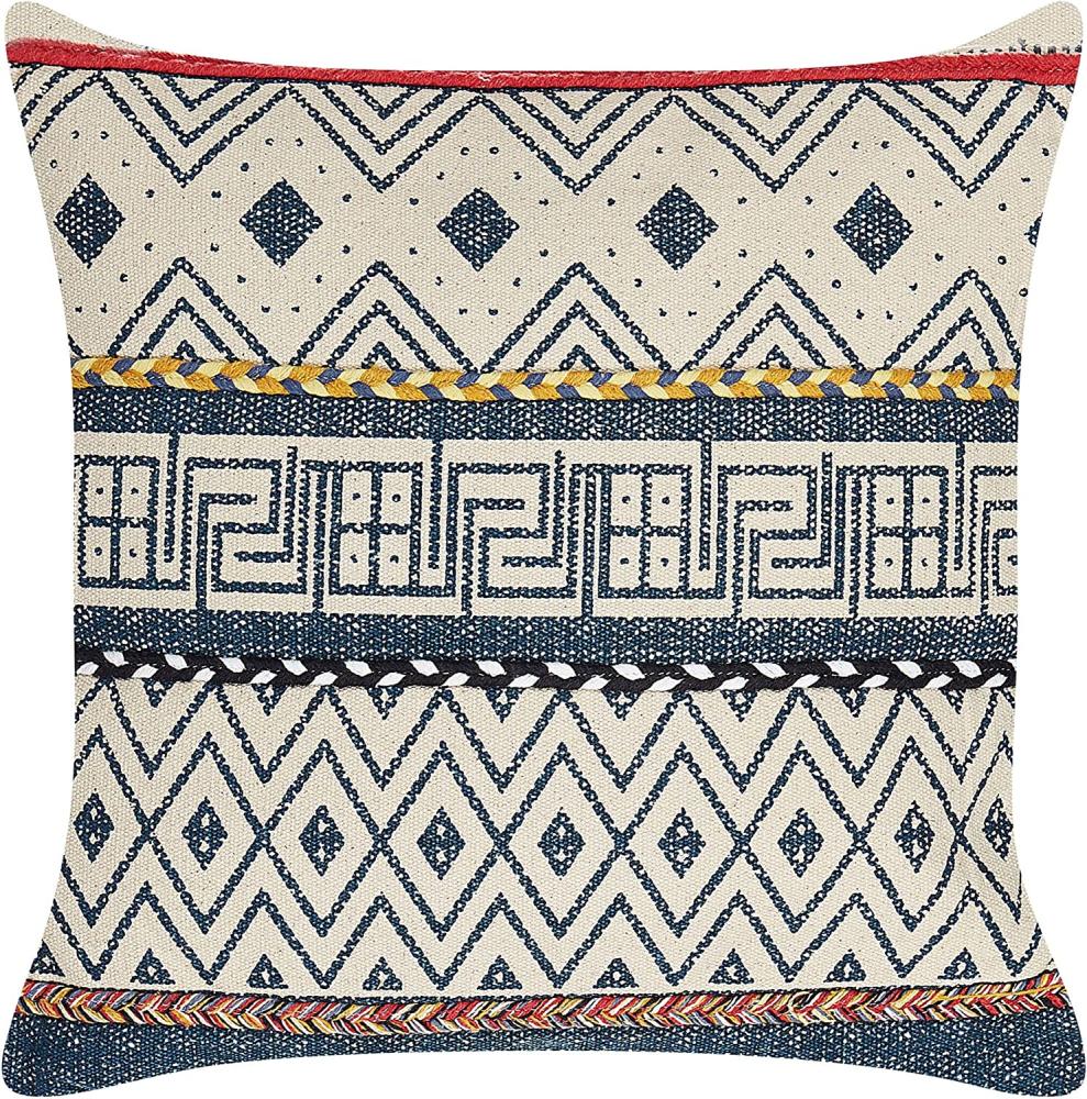 Dekokissen geometrisches Muster Baumwolle mehrfarbig 50 x 50 cm SOUK Bild 1