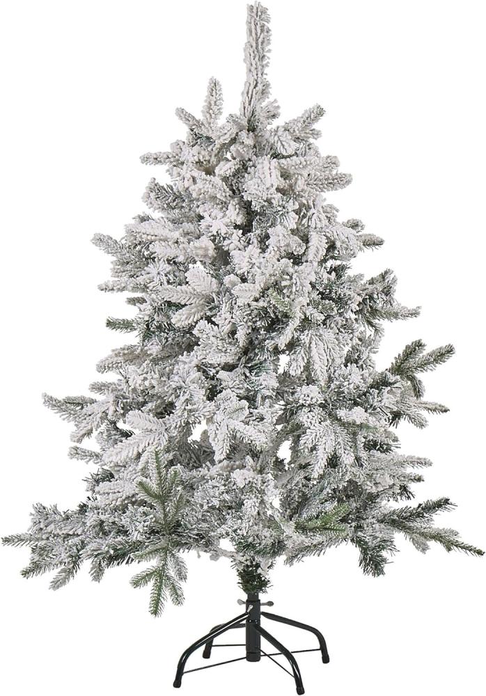 Künstlicher Weihnachtsbaum schneebedeckt 120 cm weiß TOMICHI Bild 1