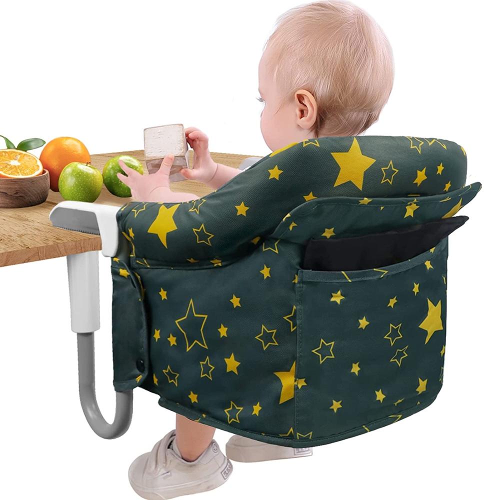 Tischsitz Faltbar Babysitz,Teglü Hochstuhl baby Faltbar Kinderstuhl mit Transportbeutel/Sicherheitsgurt für zu Hause und Reisen (6 bis 36 Monate,15 KG) Bild 1