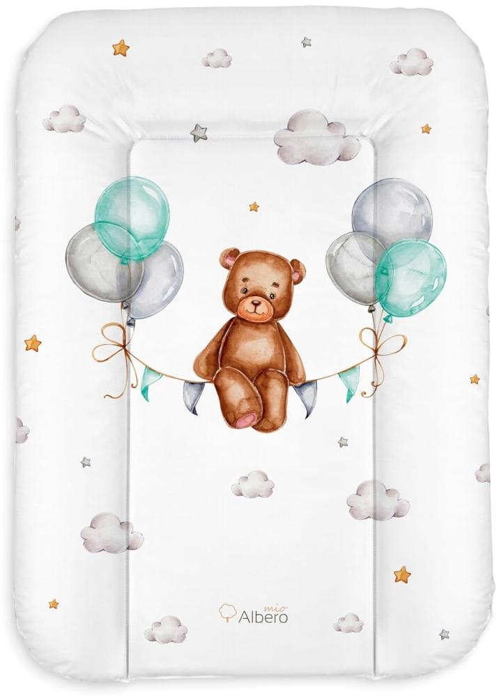 Wickelauflage 50x70 Wickelunterlage Abwaschbar für Wickelkommode Wasserdicht Wickeltisch Zubehör Wickeltischauflage Teddybär Baby Changing Mat Bild 1