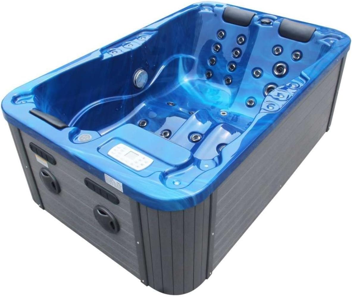 Outdoorwhirlpool Modena Blau inkl. Abdeckung 205x130x70 cm Bild 1