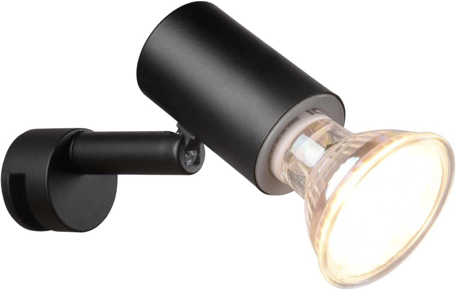 LED Badezimmerlampe dimmbar Schwarz, Spiegelklemmleuchte mit schwenkbarem Spot Bild 1