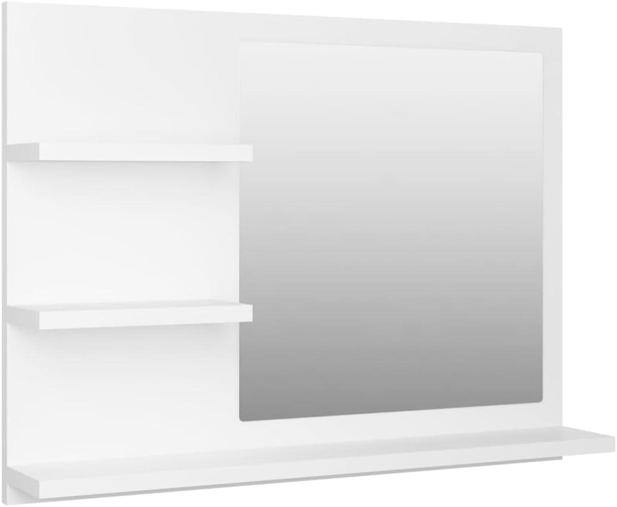 vidaXL Badspiegel Weiß 60x10,5x45 cm Spanplatte Bild 1