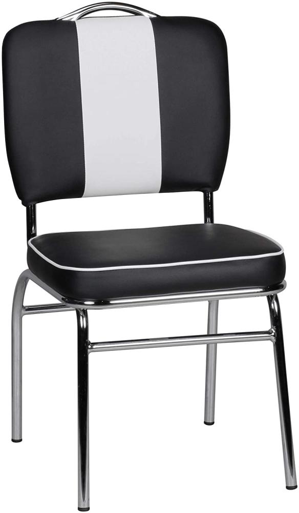 Wohnling Stuhl ELVIS schwarz/weiß Bild 1