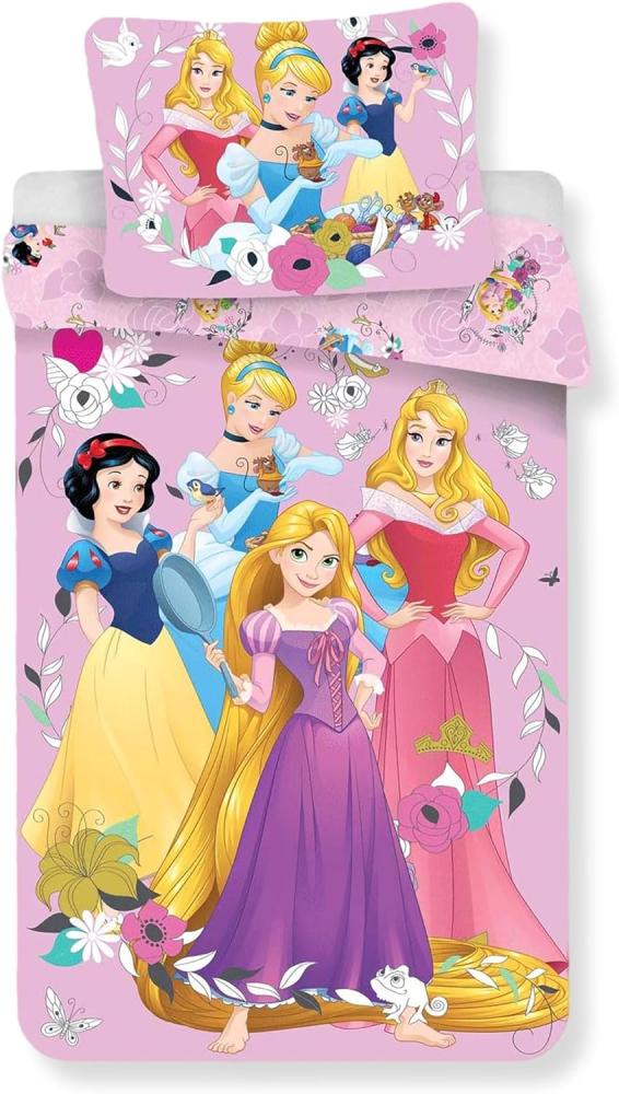 Disney Princess Mädchen Bettwäsche 140 x 200cm 100% Baumwolle Bild 1