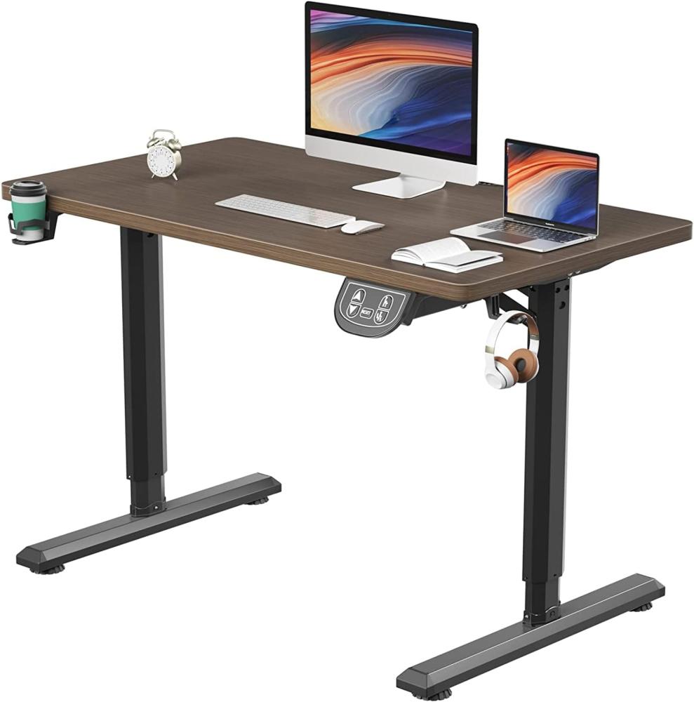 Dripex höhenverstellbarer Schreibtisch elektrisch, Stehschreibtisch höhenverstellbar, Standing Desk für homeoffice, ergonomischer Steh-Sitz Tisch,110x60cm Bild 1