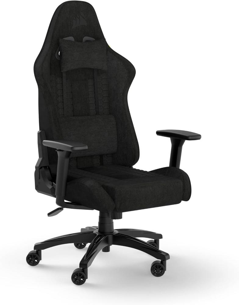 Corsair TC100 Relaxed-Stoff Gaming Chair, Nylon, Schwarz, One Size Bild 1