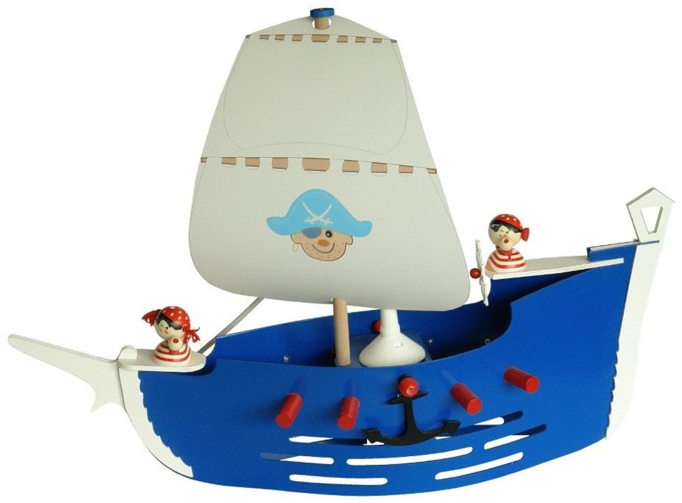 Elobra No. 125786 Pendelleuchte Piratenschiff Jack 1-flammig, Hellblau, Weiß, Rot Bild 1
