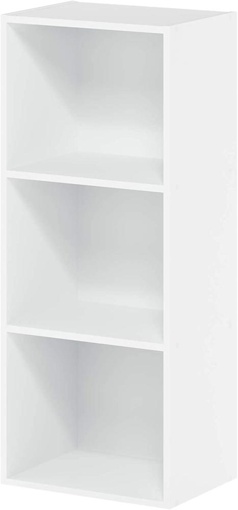 Furinno offenes Bücherregal, mit 3 Fächern, Holz, Weiß, 30. 5 x 23. 6 x 80 cm Bild 1