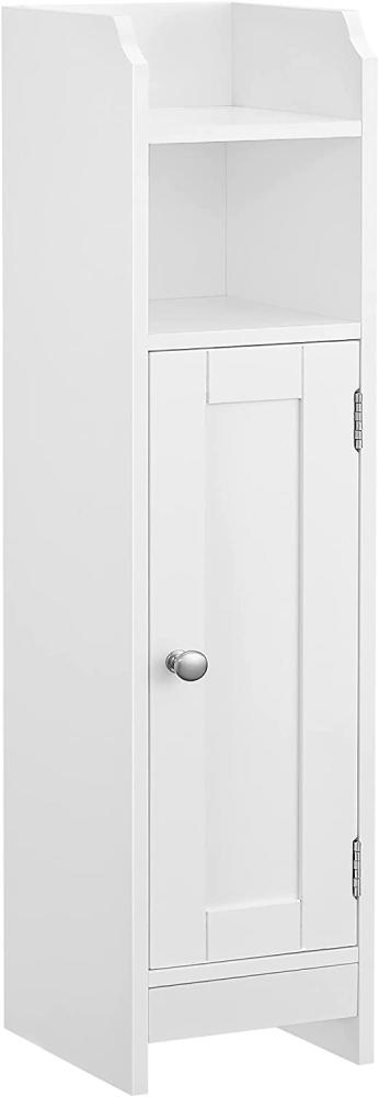 Vasagle Badschrank mit verstellbaren Ablagen, MDF weiß, 18 x 20 x 80 cm Bild 1