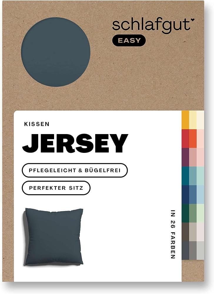 Schlafgut Kissenbezug EASY Jersey | Kissenbezug einzeln 80x80 cm | grey-deep Bild 1