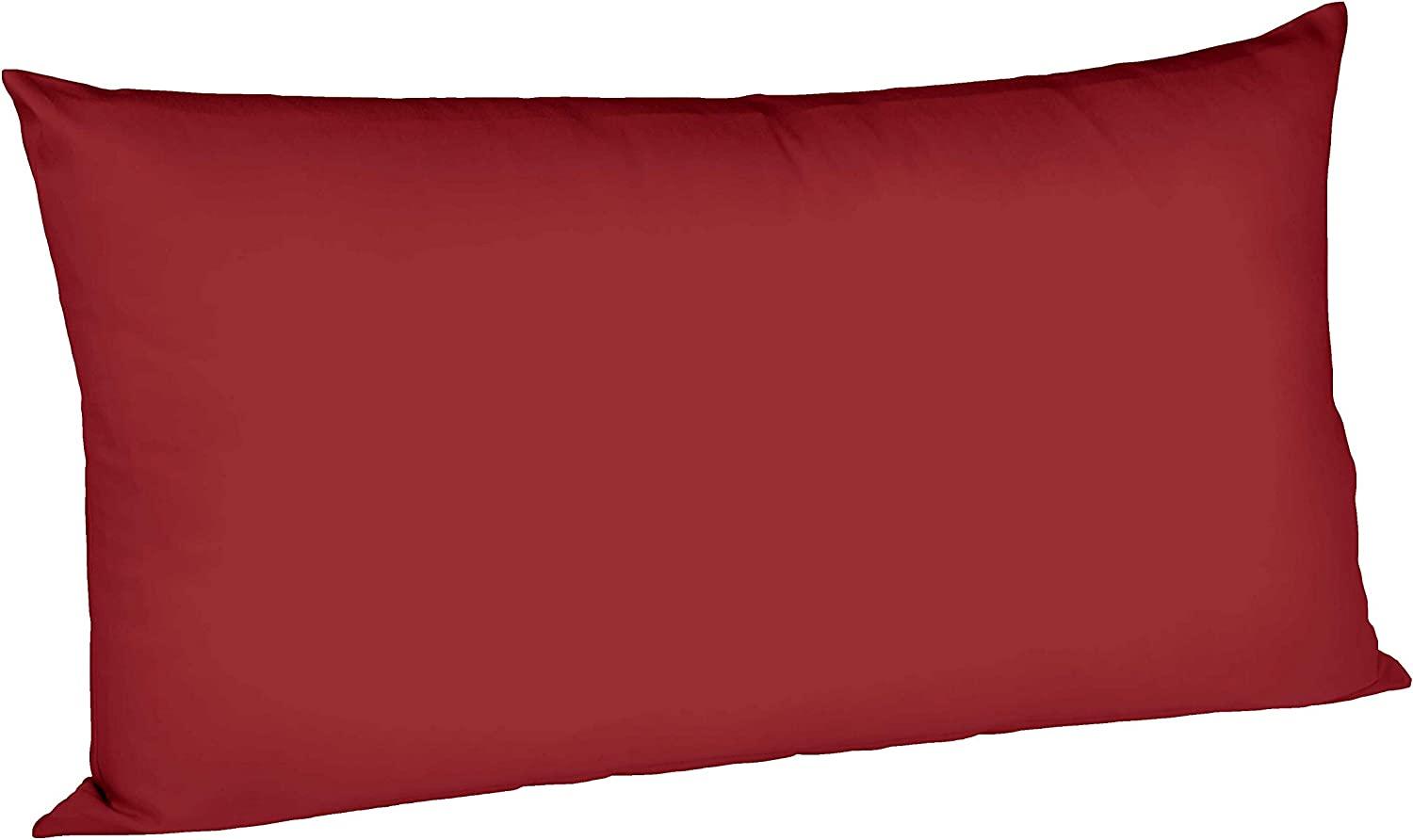 Fleuresse Interlock-Jersey-Kissenbezug uni colours bordeaux 4580 Größe 40x80 cm Bild 1
