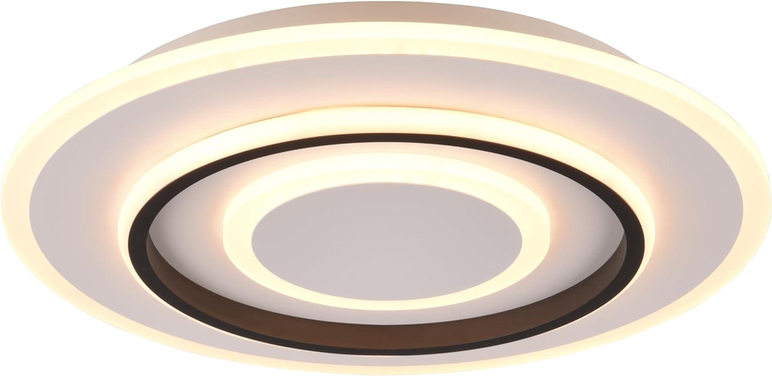 Flache LED Deckenleuchte JORA Weiß mit Fernbedienung dimmbar, Ø 41cm Bild 1