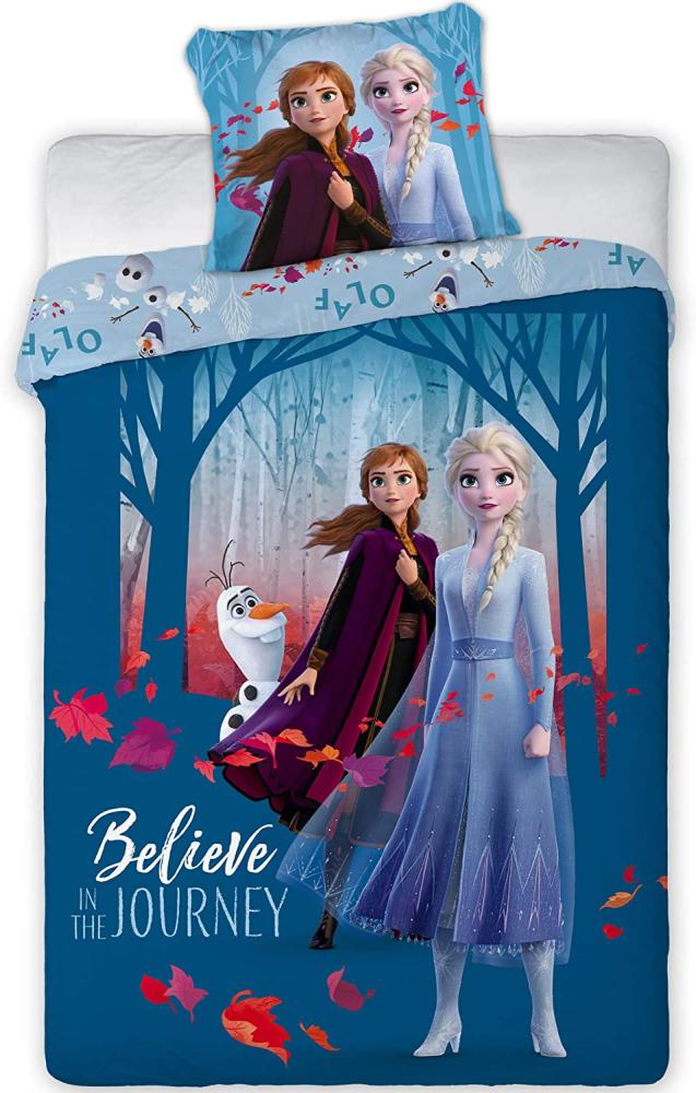 Die Eiskönigin Anna Elsa - Kinder Bettwäsche Set 140x200 cm Deckenbezug Frozen Bild 1