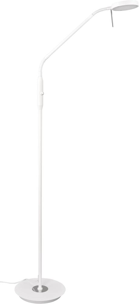 LED Stehleuchte MONZA dimmbar mit Flexarm, Höhe 145cm, Weiß Bild 1