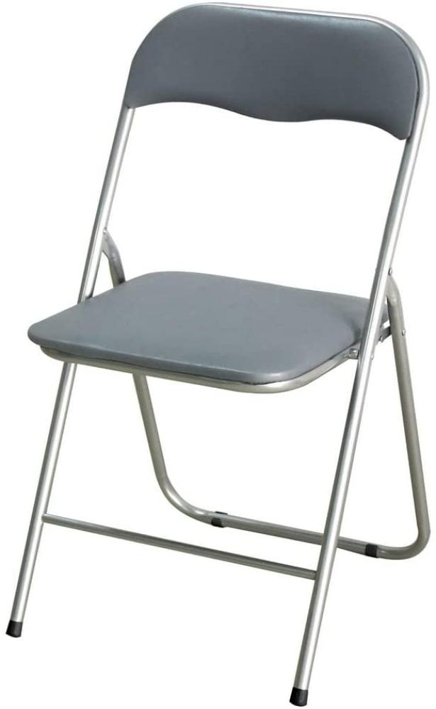 Stuhl Polsterung Biegsam Grau 44,5 x 44 x 79 cm Bild 1