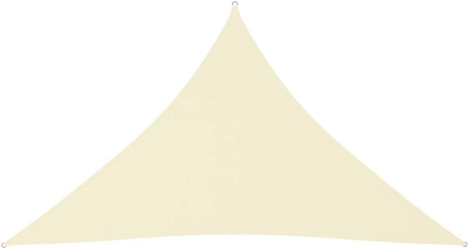 Sonnensegel Oxford-Gewebe Dreieckig 3,5x3,5x4,9 m Creme Bild 1