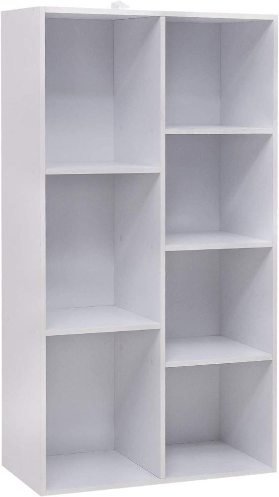 Bücherregal mit 7 Fächern Modell Kuep weiß Bild 1
