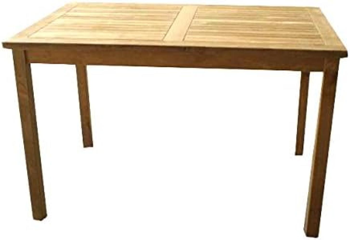 Premium Teak Tisch rechteckig Gartentisch Gartenmöbel Teakmöbel Holztisch 110 cm Bild 1