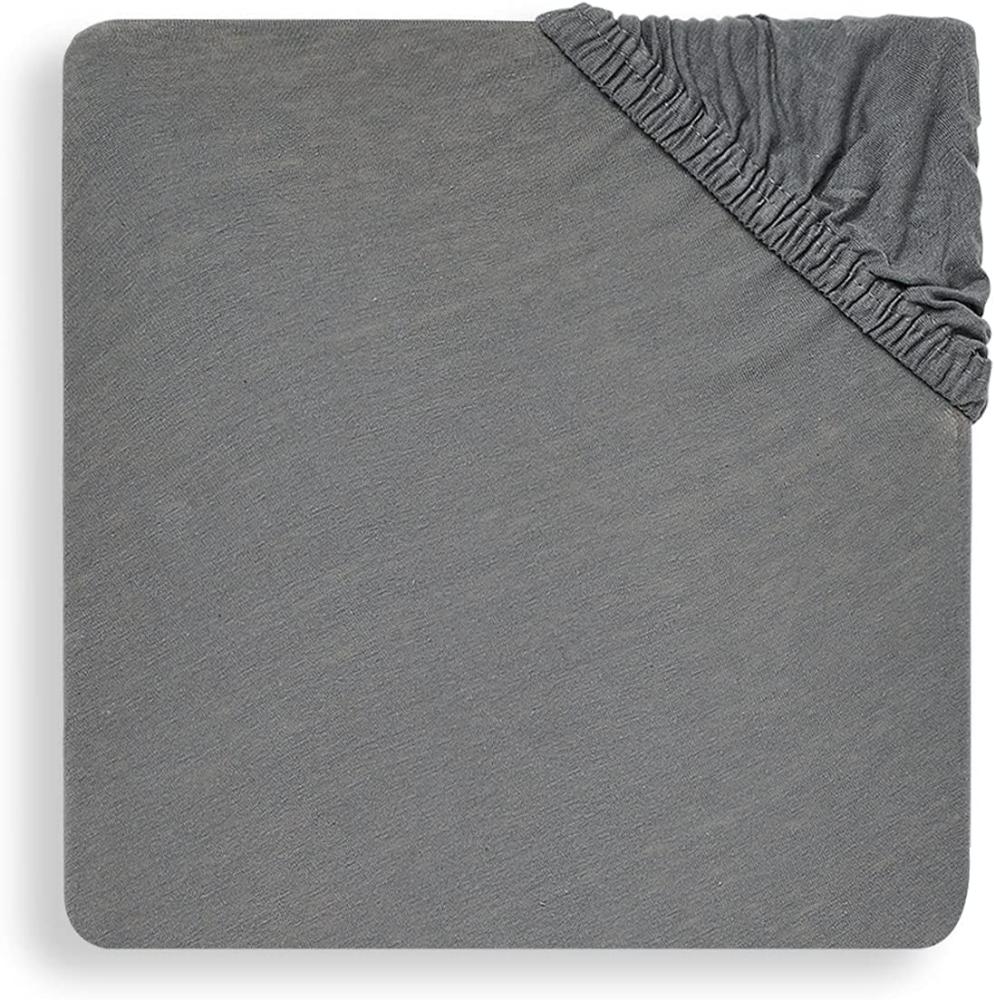 Jollein Jersey Spannbettlaken Storm Grey 40 x 80 / 90 cm Grau Bild 1