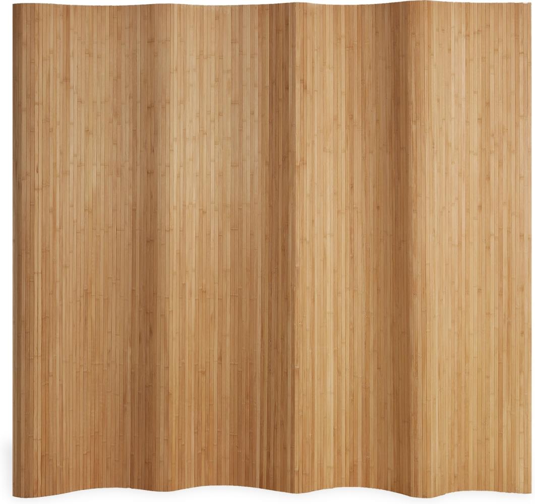 Homestyle4u Paravent Raumteiler, Bambus, braun, 250 x 0,3 x 200 cm (BxTxH) Bild 1