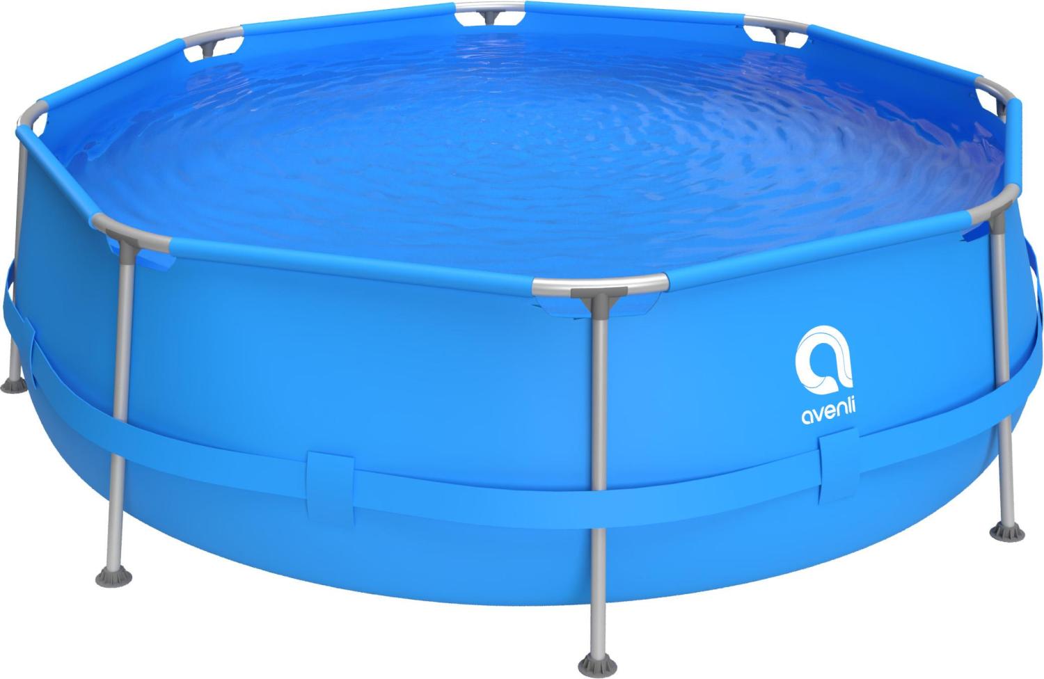 Avenli Frame Pool 300 x 76 cm, Aufstellpool rund, ohne Pumpe, blau Bild 1