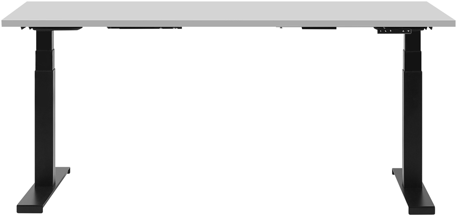 Schreibtisch grau/schwarz 180 x 80 cm elektrisch höhenverstellbar DESTIN II Bild 1