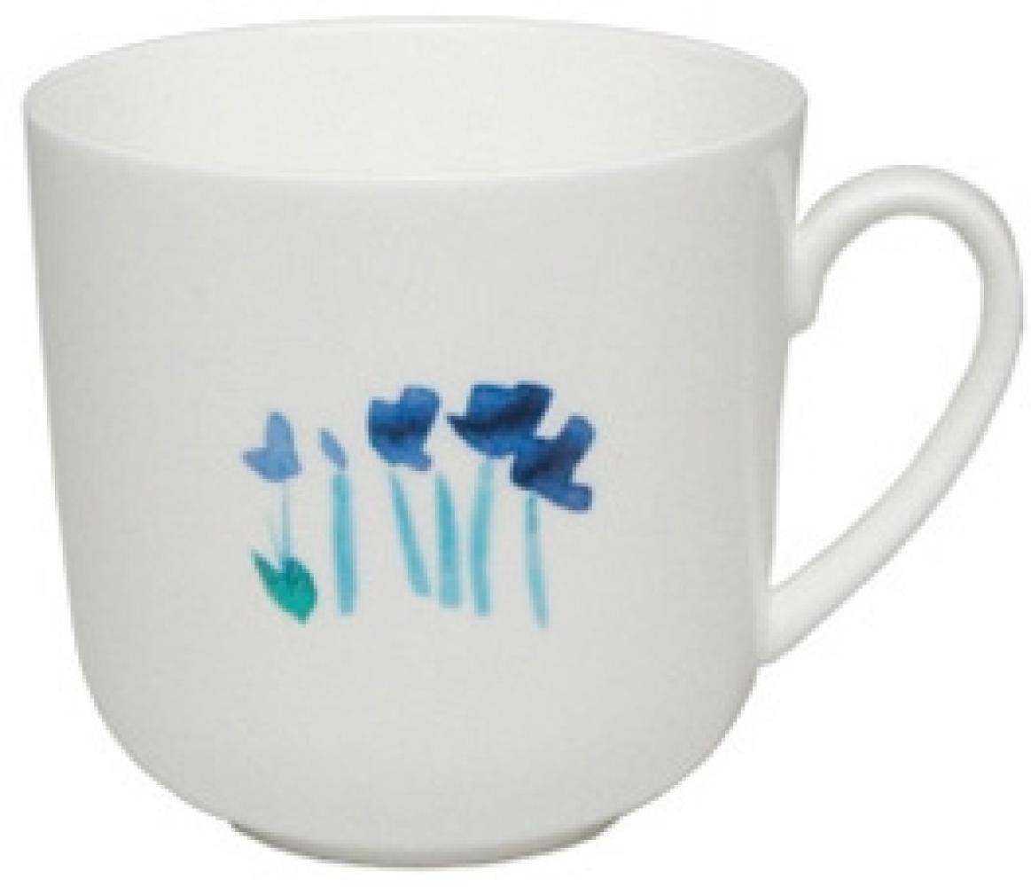 Dibbern Impression Becher mit Henkel 0,32 L Blume Blau Bild 1