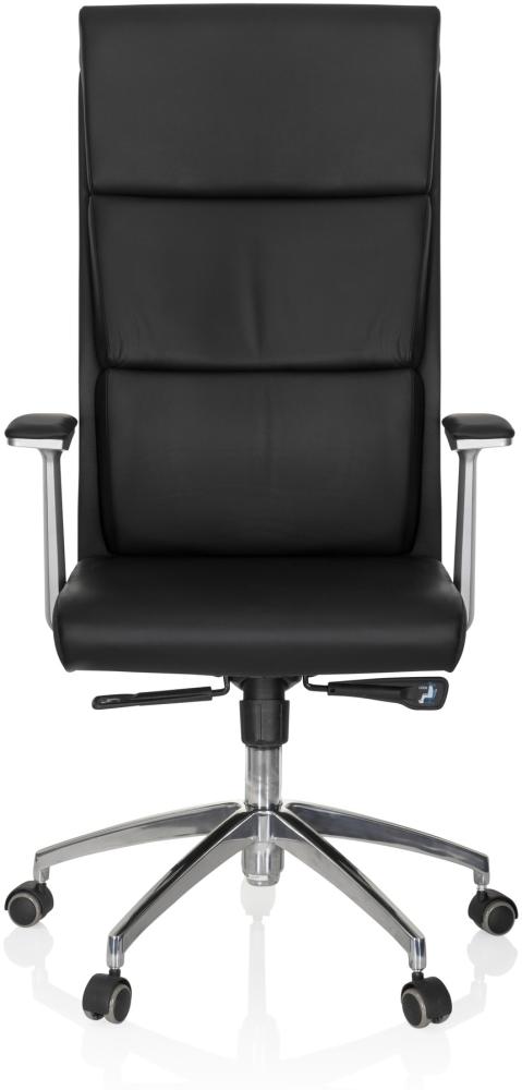 hjh OFFICE Luxus Chefsessel MONZA 20 Leder, Schwarz Bild 1