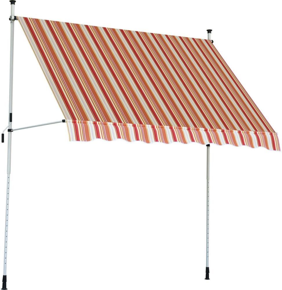 TrendLine Balkon-Markise 2,5 x 1,3 m orange-weiß gestreift Bild 1