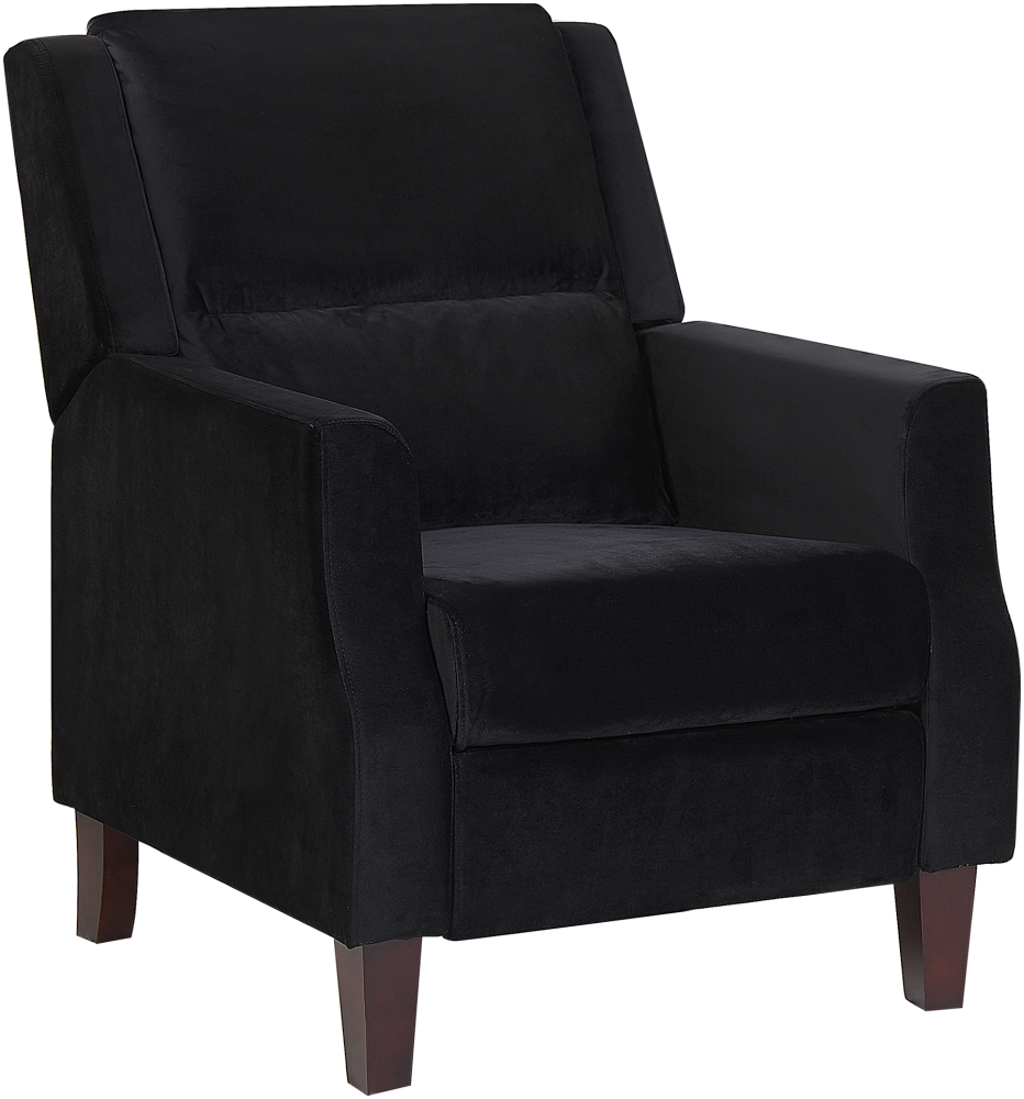 Sessel Samtstoff schwarz verstellbar EGERSUND Bild 1