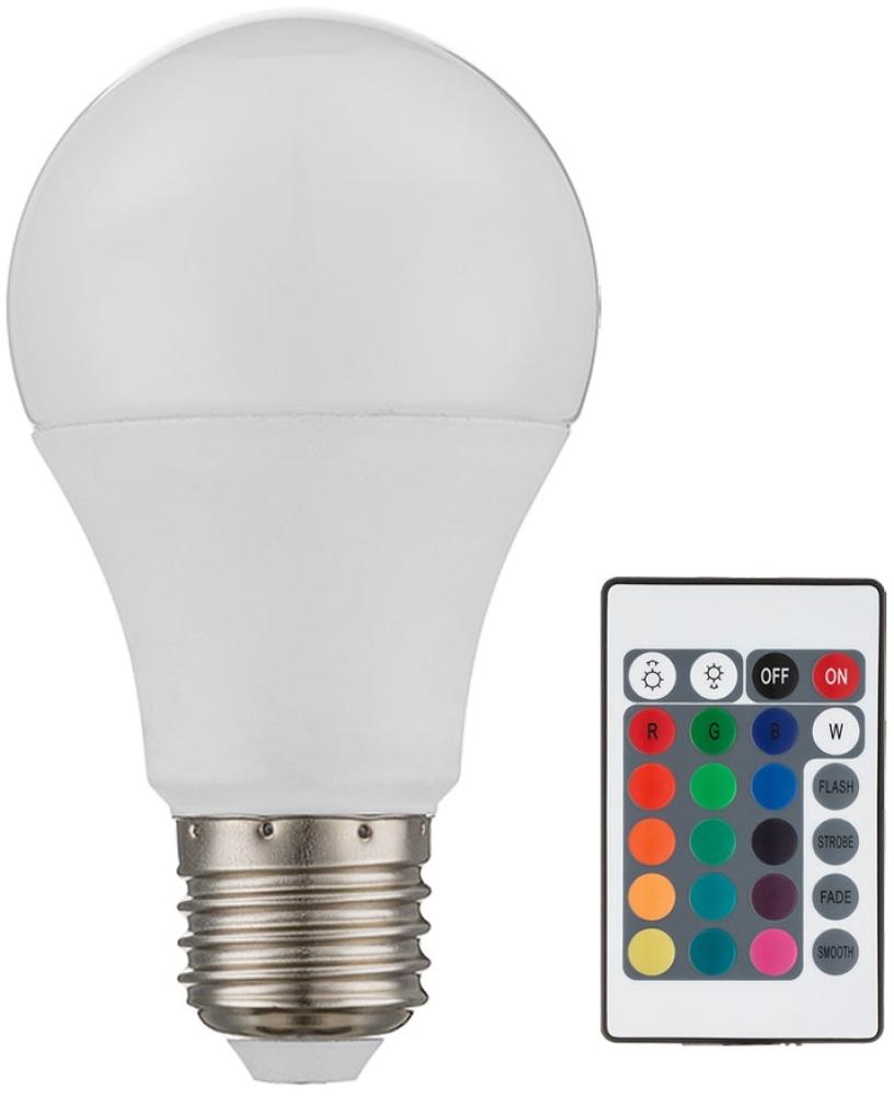RGB LED Leuchtmittel, 4W, E27, 470lm, dimmbar, weiß, DxH 6x11 cm Bild 1