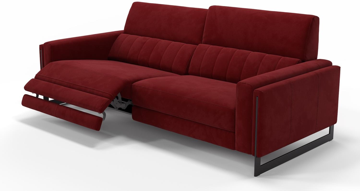 Sofanella 3-Sitzer MARA Stoffsofa Couch italienisch in Rot M: 232 Breite x 101 Tiefe Bild 1