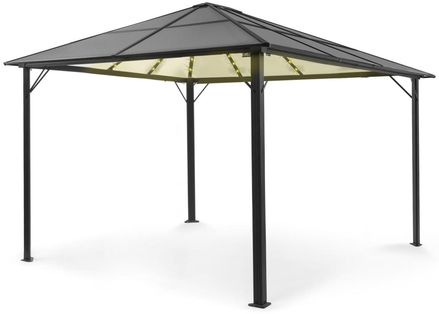 Pantheon Solid Sky Ambient Solar Pavillon 3x4m Polycarbonat Aluminium Anthrazit Bild 1