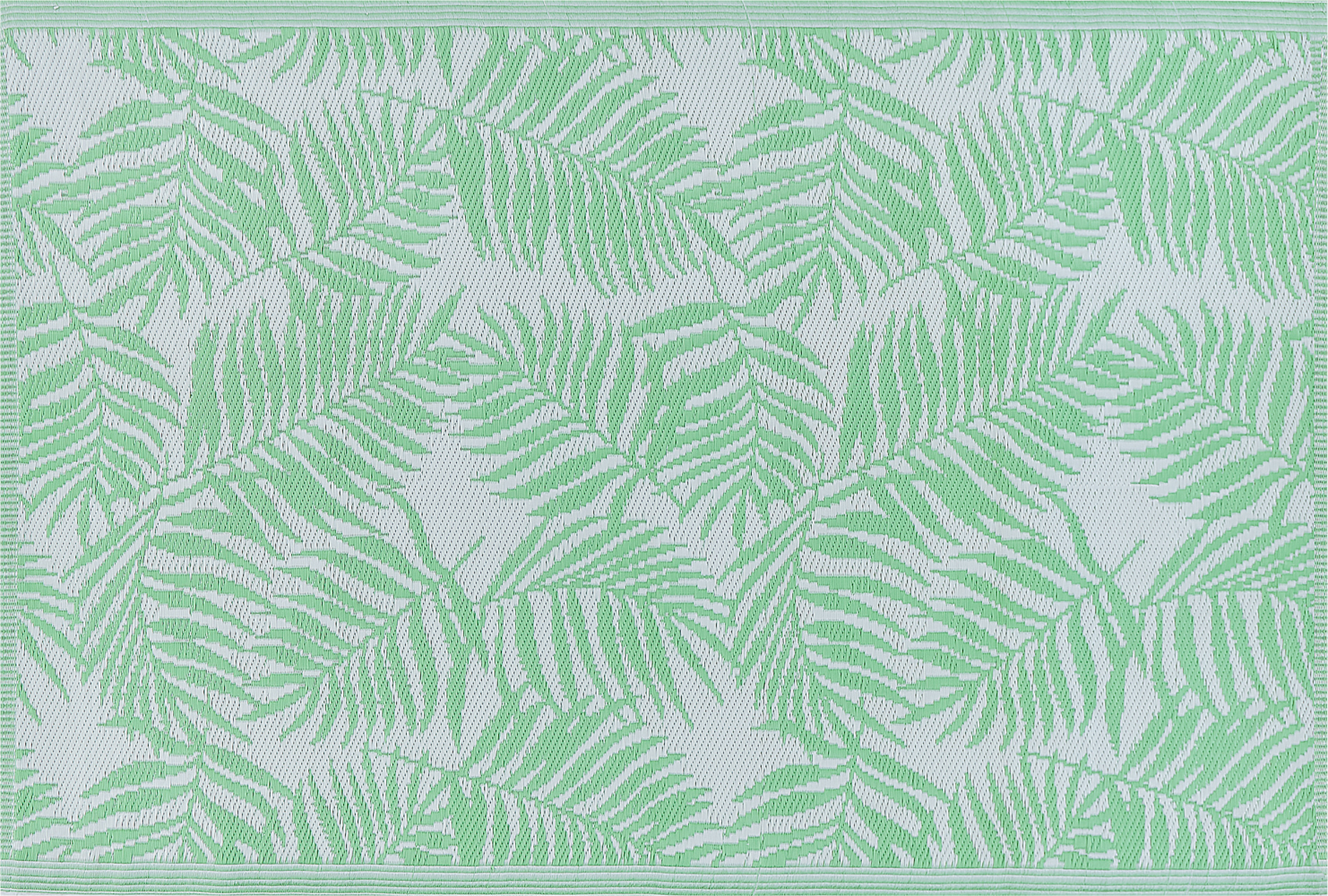 Outdoor Teppich hellgrün 120 x 180 cm Palmenmuster Kurzflor KOTA Bild 1