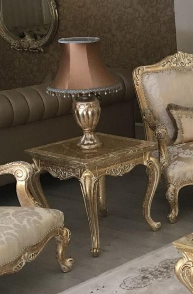 Casa Padrino Luxus Barock Beistelltisch Antik Gold - Prunkvoller handgefertigter Tisch im Barockstil - Barock Wohnzimmer Möbel Bild 1
