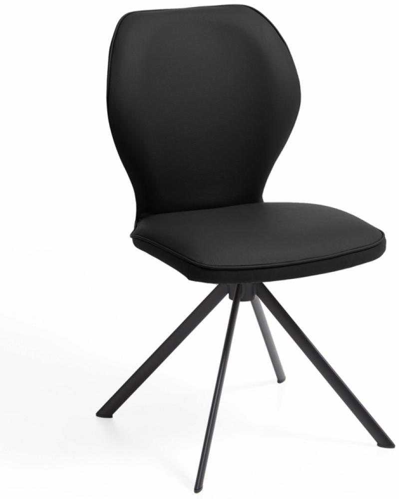 Niehoff Sitzmöbel Colorado Trend-Line Design-Stuhl Eisengestell - Leder Napoli schwarz Bild 1