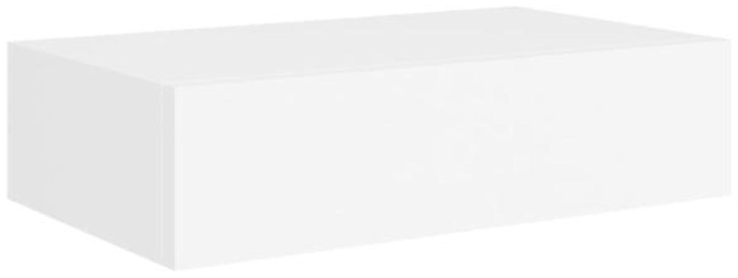 vidaXL Wand-Schubladenregale 2 Stk. Weiß 40x23,5x10 cm MDF Bild 1