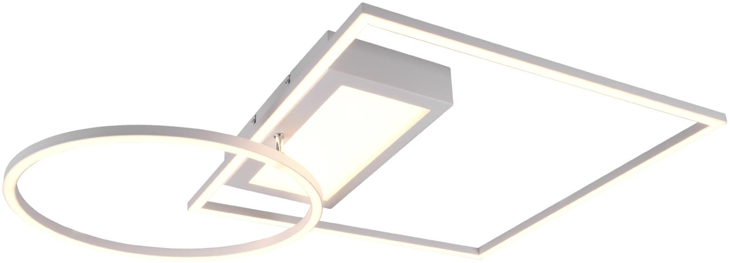 Flache LED Deckenleuchte DOWNEY Weiß schwenkbar & dimmbar mit Fernbedienung Bild 1
