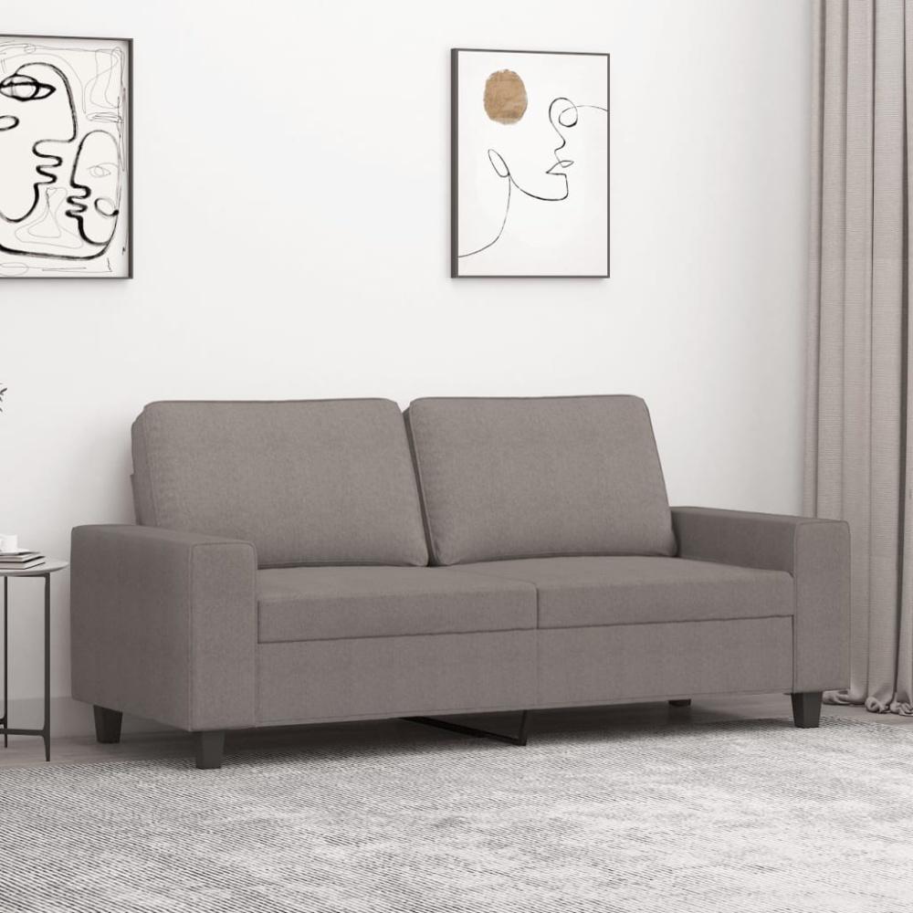 vidaXL 2-Sitzer-Sofa Taupe 140 cm Stoff Bild 1