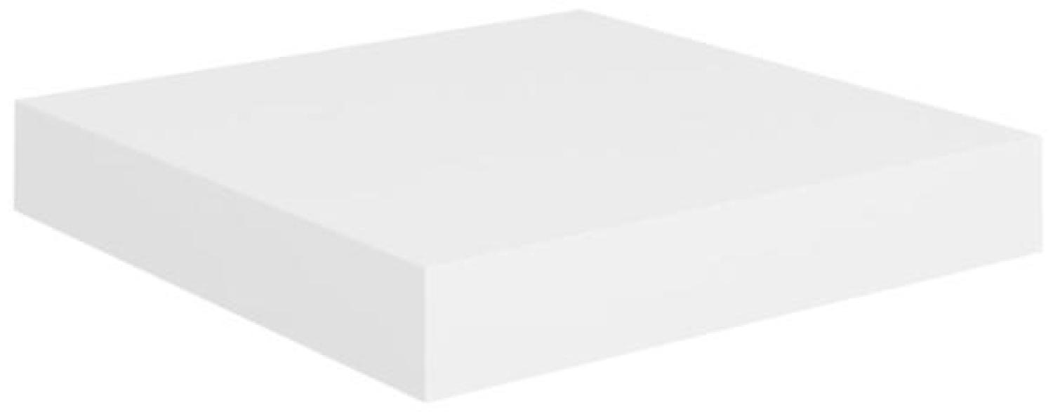 vidaXL Schwebendes Wandregal Weiß 23x23,5x3,8 cm MDF Bild 1