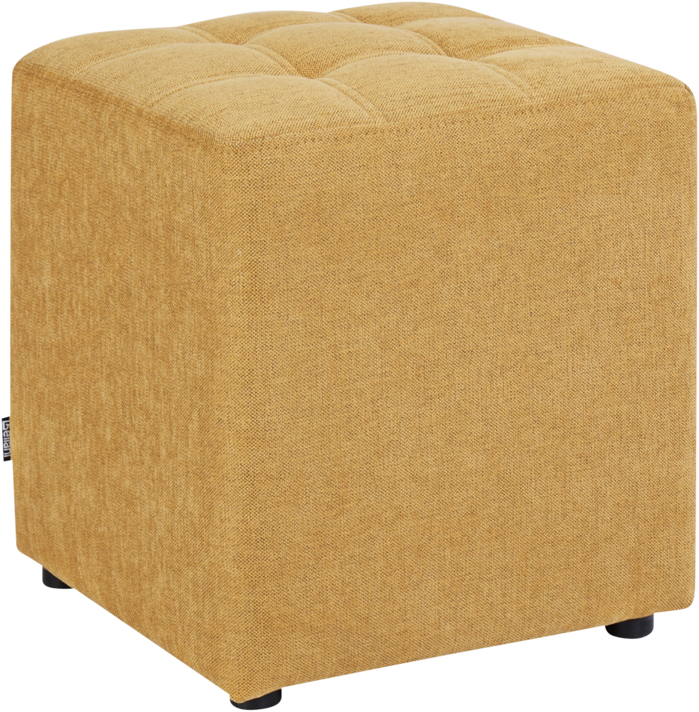 Pouf gelb 38 x 38 x 39 cm KANSAS Bild 1