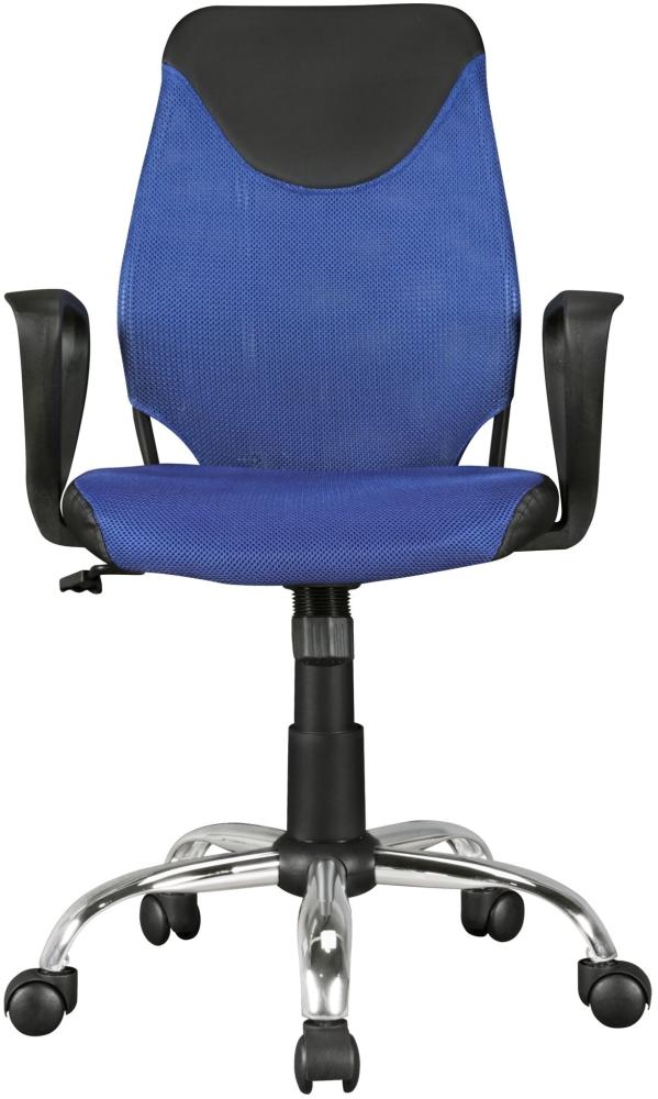 KADIMA DESIGN Kinderschreibtischstuhl DAVOS Nylon - höhenverstellbarer Ergonomie-Stuhl für Kinder & Jugendliche, elegant & strapazierfähig. Farbe: Blau Bild 1
