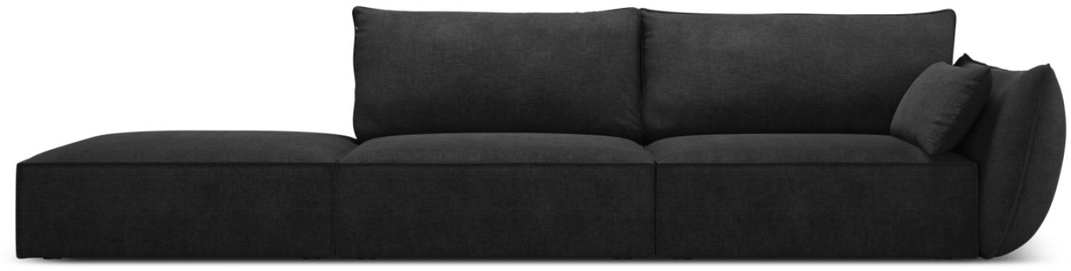 Micadoni 4-Sitzer Links Sofa Kaelle | Bezug Black | Beinfarbe Black Plastic Bild 1