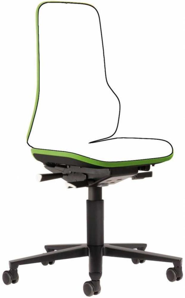Stuhl NEON grün synchro mit Rollen Bild 1