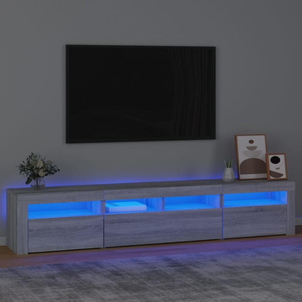 TV-Schrank mit LED-Leuchten Grau Sonoma [3152736] Bild 1