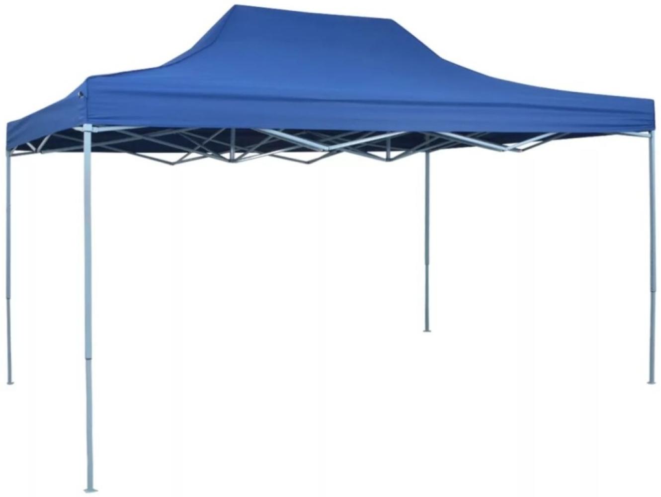 Faltzelt Pop-Up 3 x 4,5 m Blau Bild 1