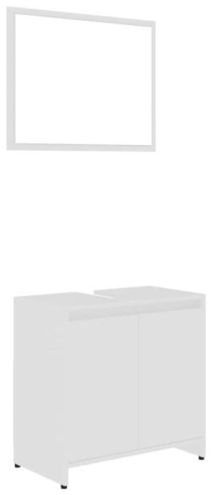 vidaXL Badmöbel-Set Weiß Spanplatte [802651] Bild 1