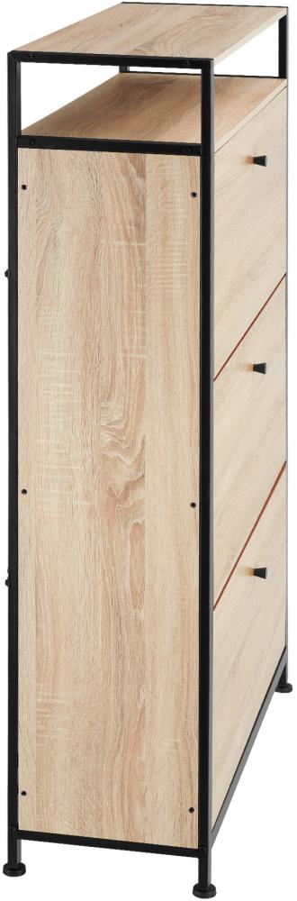 Schuhregal - Industrial Holz hell, Eiche Sonoma, 81 cm Bild 1